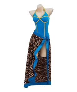 Maillot Glam Jungle Turquoise & Jupe Léopard