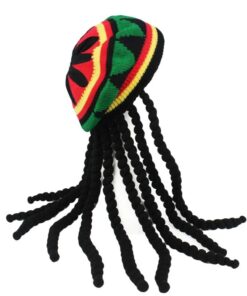 Bonnet Rasta Dreadlocks Tricolore