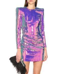Robe Glam Chromatique à Sequins