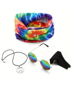 Set hippie année 80 multicolore