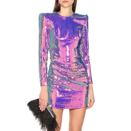 Robe Glam Chromatique à Sequins