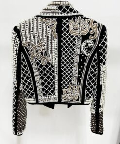 dos de la Veste année 80 perles et broderies baroques