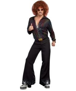 Ensemble Disco Homme Pailleté Noir