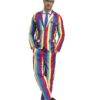 Costume Rayé Arc-en-Ciel Homme