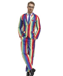 Costume Rayé Arc-en-Ciel Homme