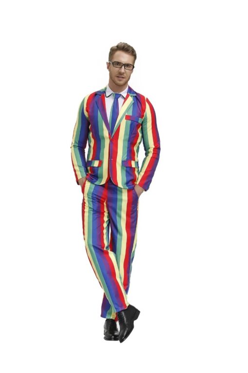 Costume Rayé Arc-en-Ciel Homme