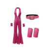 Combinaison année 80 diva disco rose