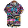 Chemise Année 80 Graffiti Style