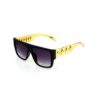 Lunettes année 80 bling doré