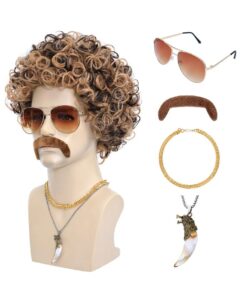 Kit Déguisement Homme 80s Charmeur Bouclé