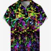 Chemise année 80 peinture fluo