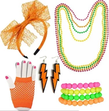 Set Accessoires Fluo Année 80