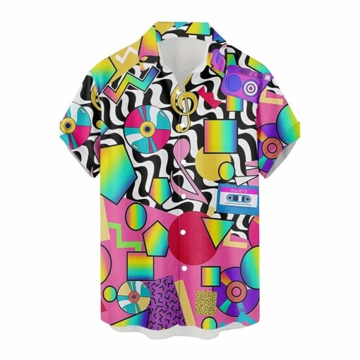 Chemise Année 80 Multicolore Pop Art