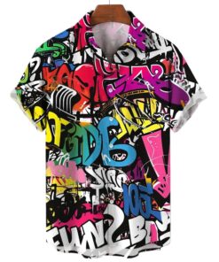 Chemise Année 80 Graffiti Splash