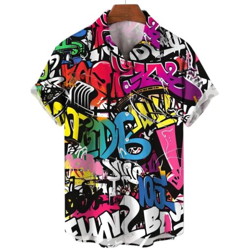 Chemise Année 80 Graffiti Splash