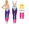 Tenue fitness année 80 multicolore