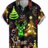 Chemise année 80 Noël néon rétro