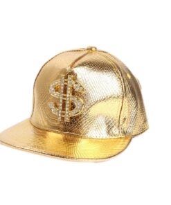 Casquette bling dorée année 80