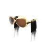 Lunettes Dorées Elvis Année 80 avec Favoris
