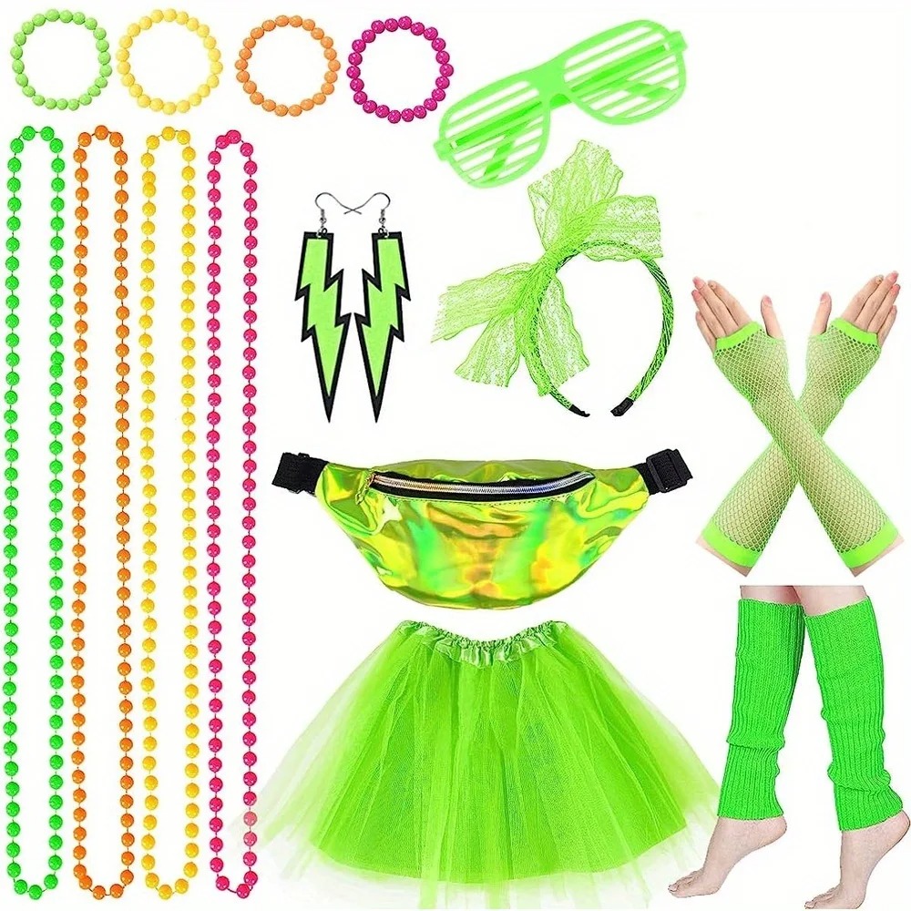 Déguisement femme fluo année 80