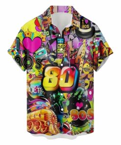 Chemise Année 80 Graffiti Pop