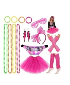 Déguisement femme fluo année 80