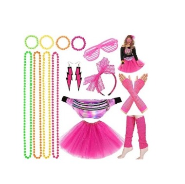 Déguisement femme fluo année 80