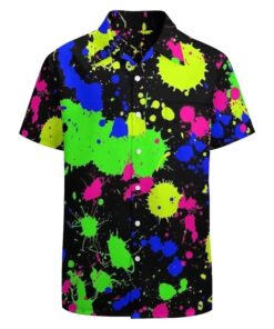 Chemise Année 80 Taches Néon