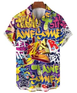 Chemise Année 80 Graffiti Awesome