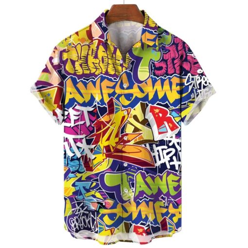 Chemise Année 80 Graffiti Awesome