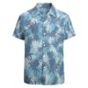 Chemise Année 80 Ananas Bleue