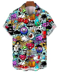 Chemise Année 80 Street Pop Cartoon