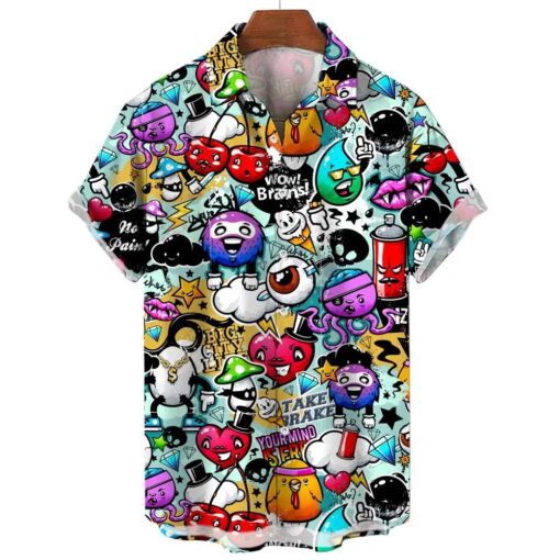 Chemise Année 80 Street Pop Cartoon