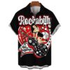 Chemise année 80 rockabilly pin-up vintage