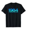 T-shirt année 80 Bleu Néon Futuriste