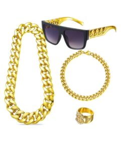 Set bling bling année 80 doré