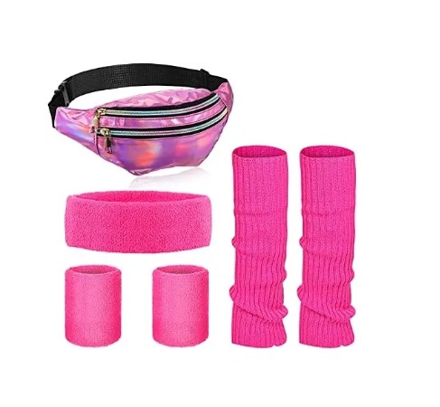 Set d’accessoires année 80 fluo femme