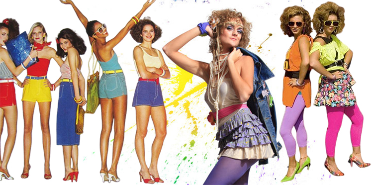 Tenues colorées et jupes à volants inspirées de la mode été années 80