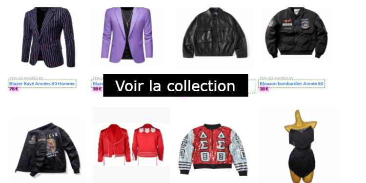 la grande collection de déguisement années 80