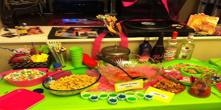 friandises et des boissons rétro