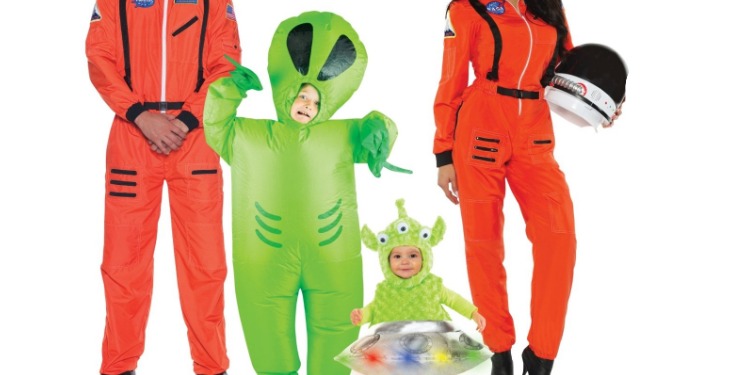 Déguisement astronaute alien duo drôle