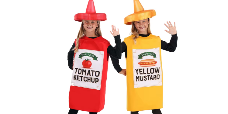 Déguisement ketchup moutarde duo drôle