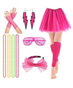 kit accessoires disco fluo année 80