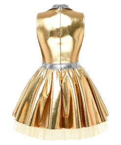 Robe Métallisée Dorée Année 80