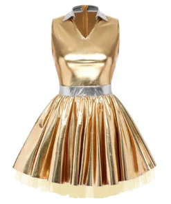 Robe Métallisée Dorée Année 80