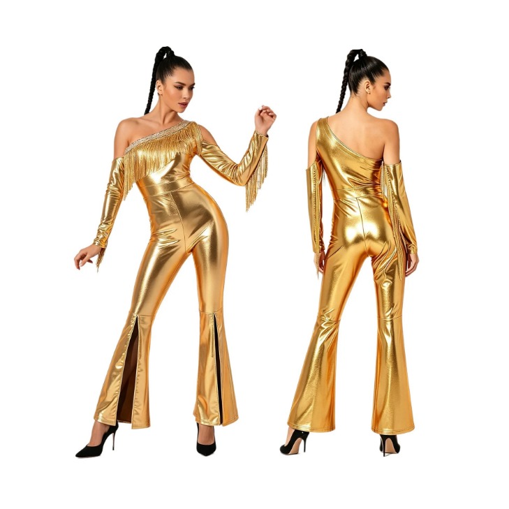 Combinaison Disco Franges Dorées Année 80