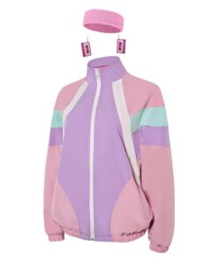 Veste Color Block Pastel Année 80